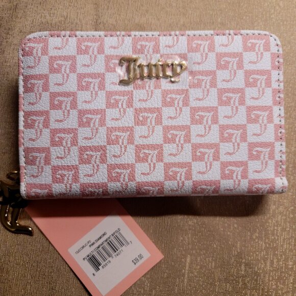 ****SALE**** Juicy Couture Chic & Stylish Pink Diamond Wallet - Picture 1 of 10